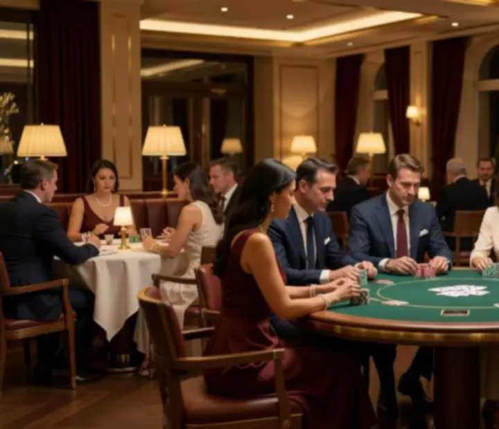 Soirée poker en présentiel autour de tables de poker élégantes chez Dorellia